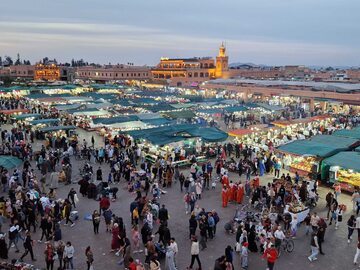 Plac Jemaa el-Fnaa w Marrakeszu