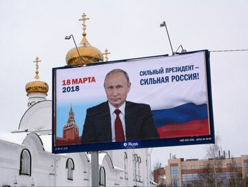 Plakat przedwyborczy Putina w Joszkar-Ole, 2018 r.