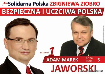Plakat wyborczy Adama Jaworskiego