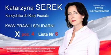 Plakat wyborczy Katarzyny Serek