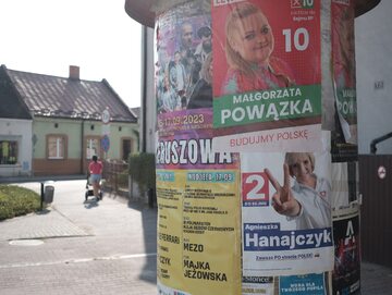 Plakaty wyborcze w Wieruszowie