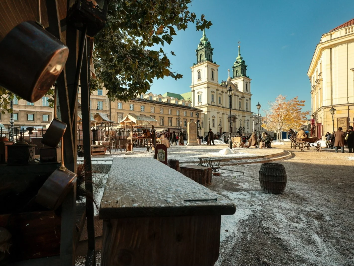 Plan filmowy nowej kinowej adaptacji „Lalki” na Krakowskim Przedmieściu w Warszawie