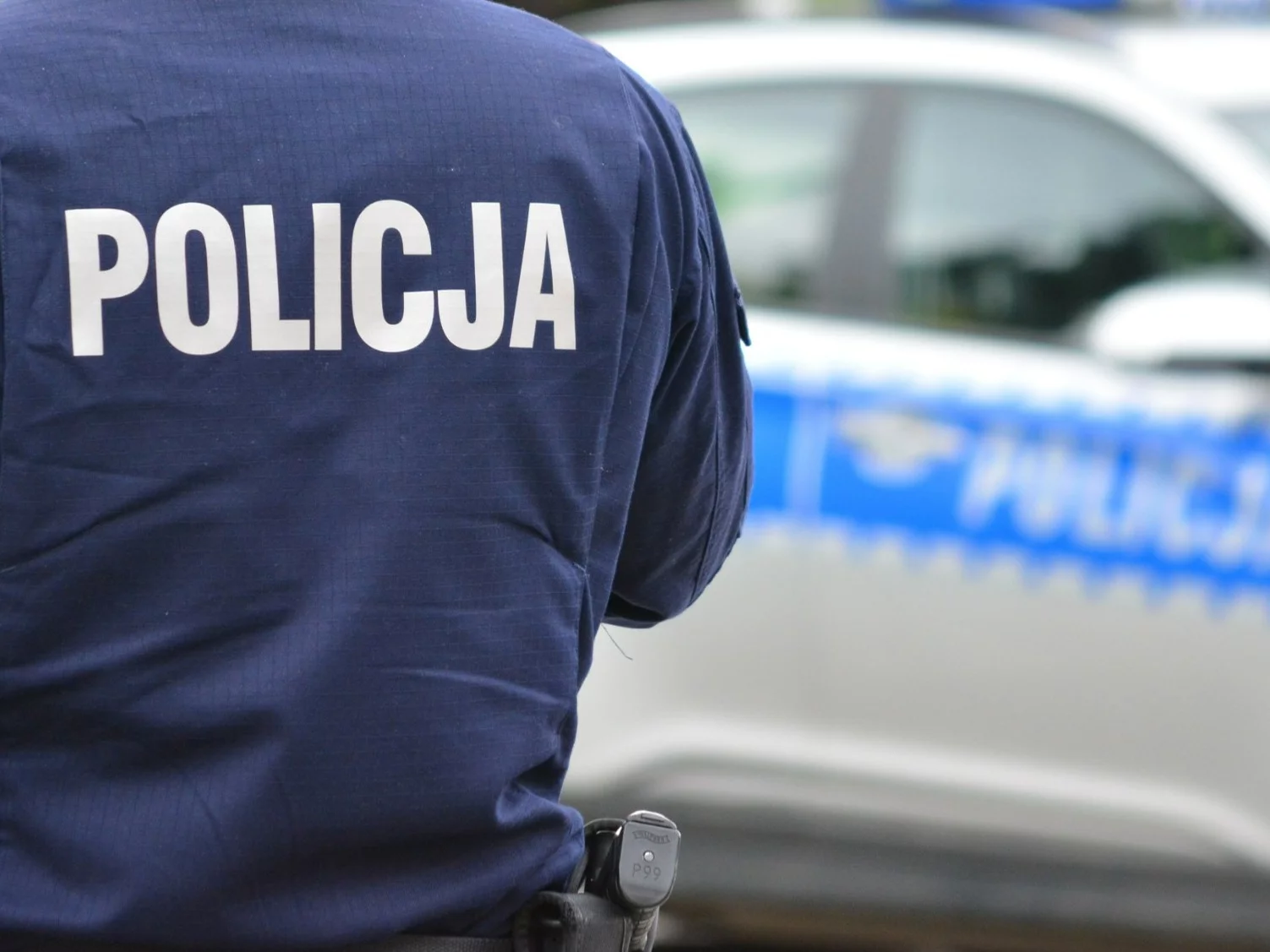 Pijani żabolenci jechali radiowozem. Podróż skończyli na ogrodzeniu