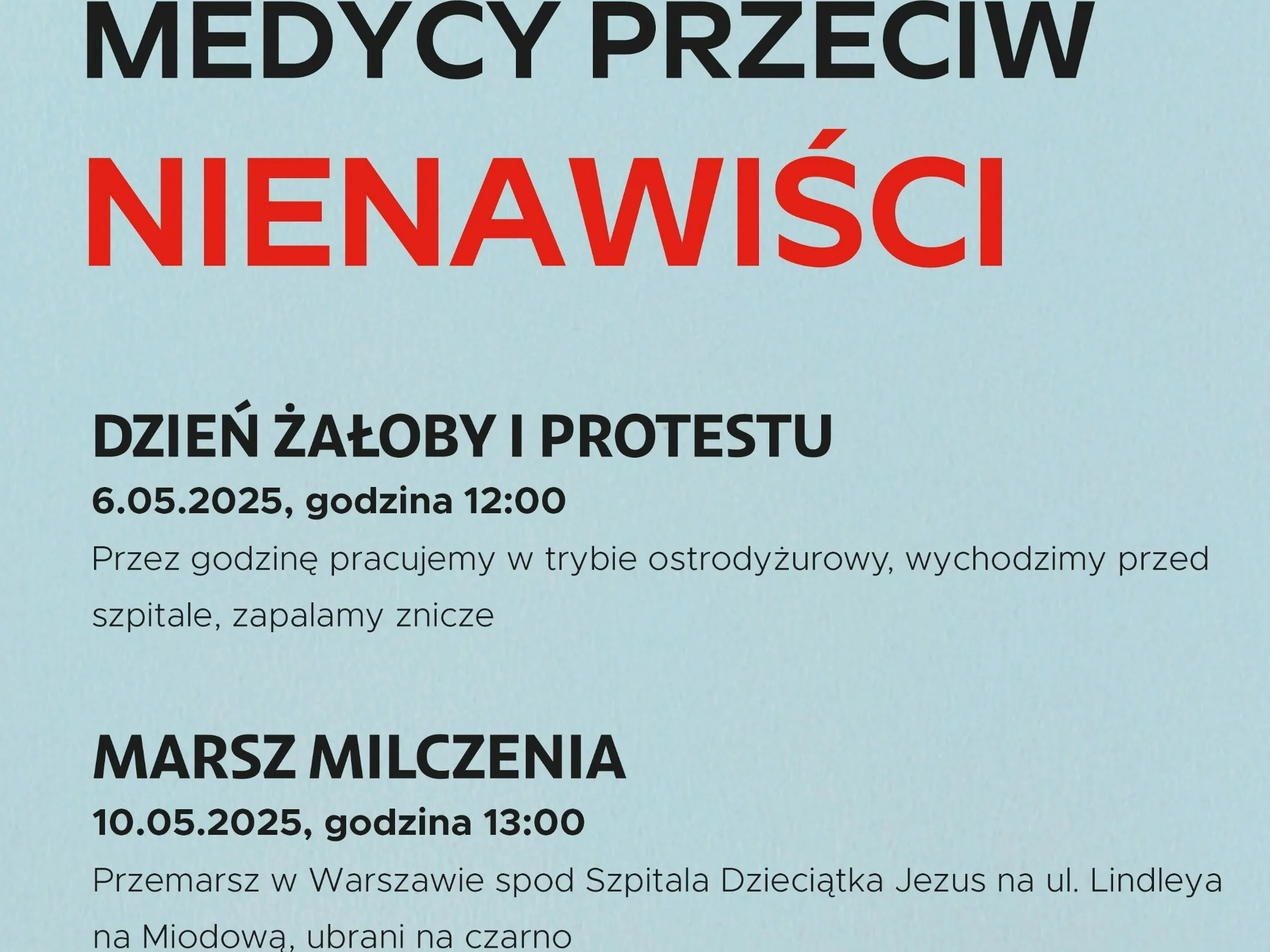 Marsz milczenia medyków
