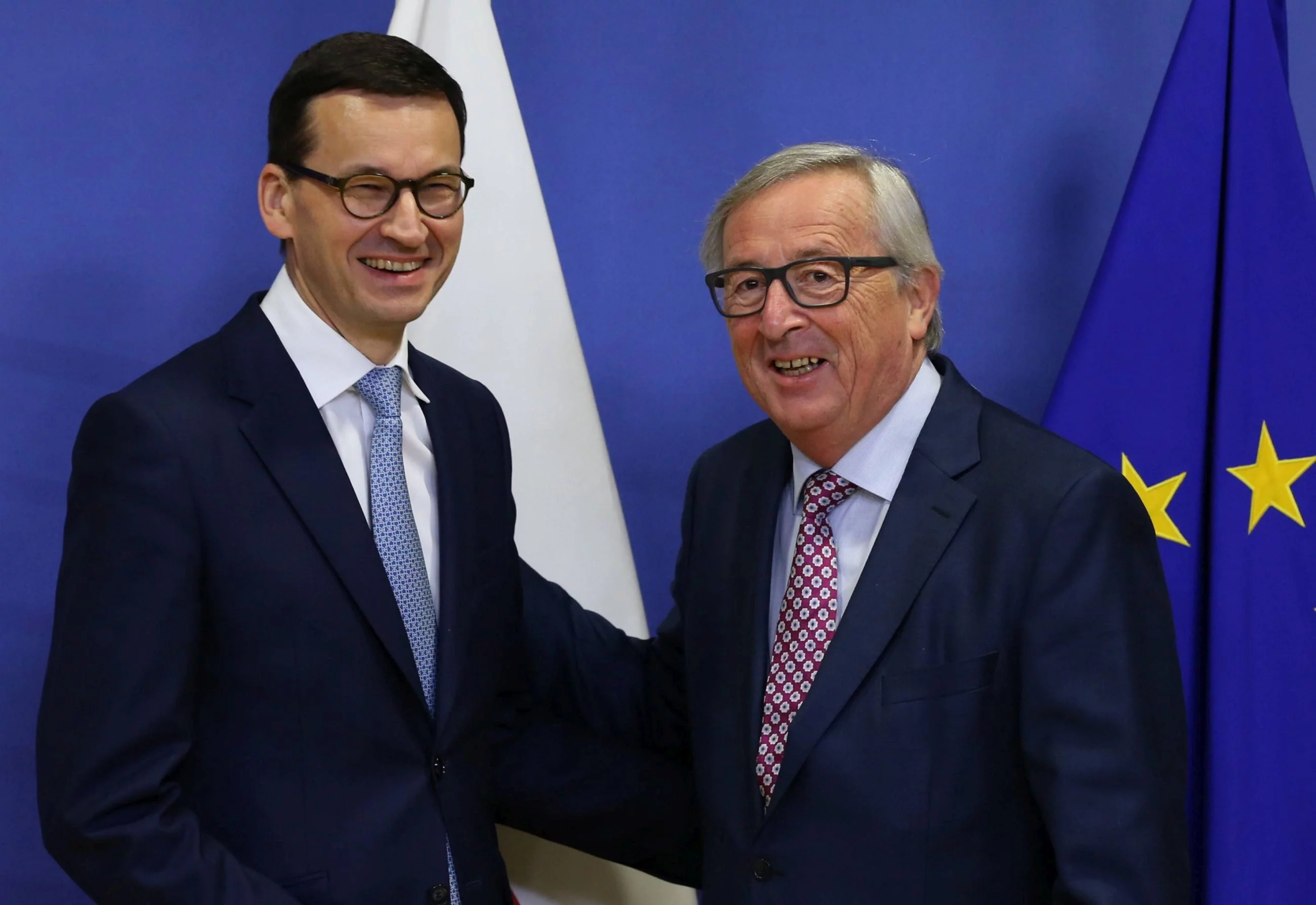 Mateusz Morawiecki i Jean Claude Juncker