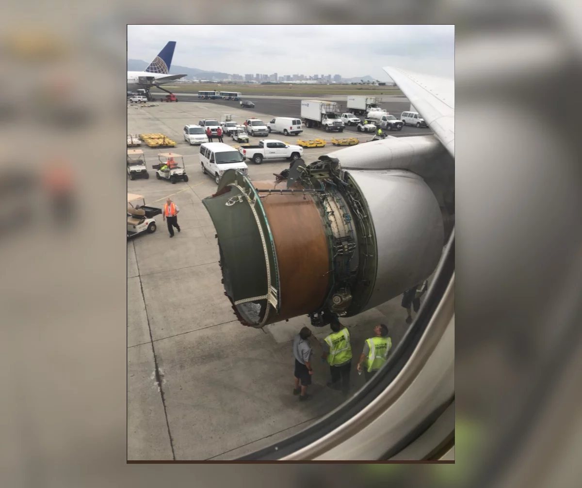 Uszkodzona pokrywa silnika