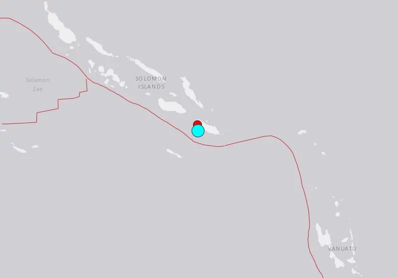 Epicentrum trzęsienia niedaleko Wysp Salomona