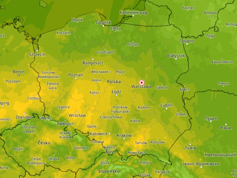 Pogoda na poniedziałek 25 października