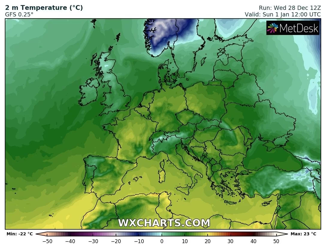 Pogoda na Nowy Rok