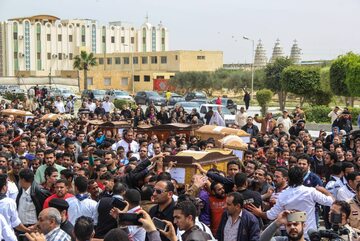 Pogrzeb ofiar zamachu w Aleksandrii