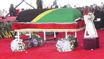 Pogrzeb prezydenta Tanzanii. Kadr z nagrania