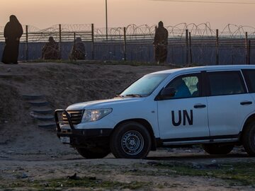 Pojazd UNRWA w Strefie Gazy