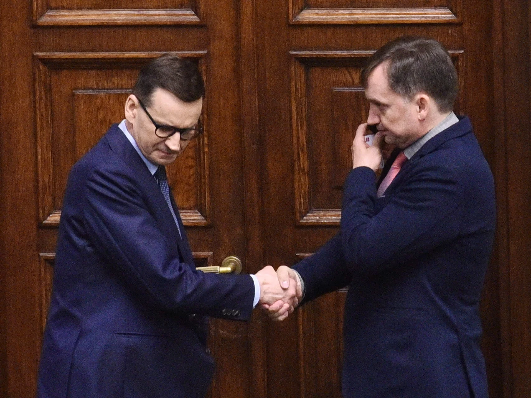 Mateusz Morawiecki i Zbigniew Ziobro w Sejmie