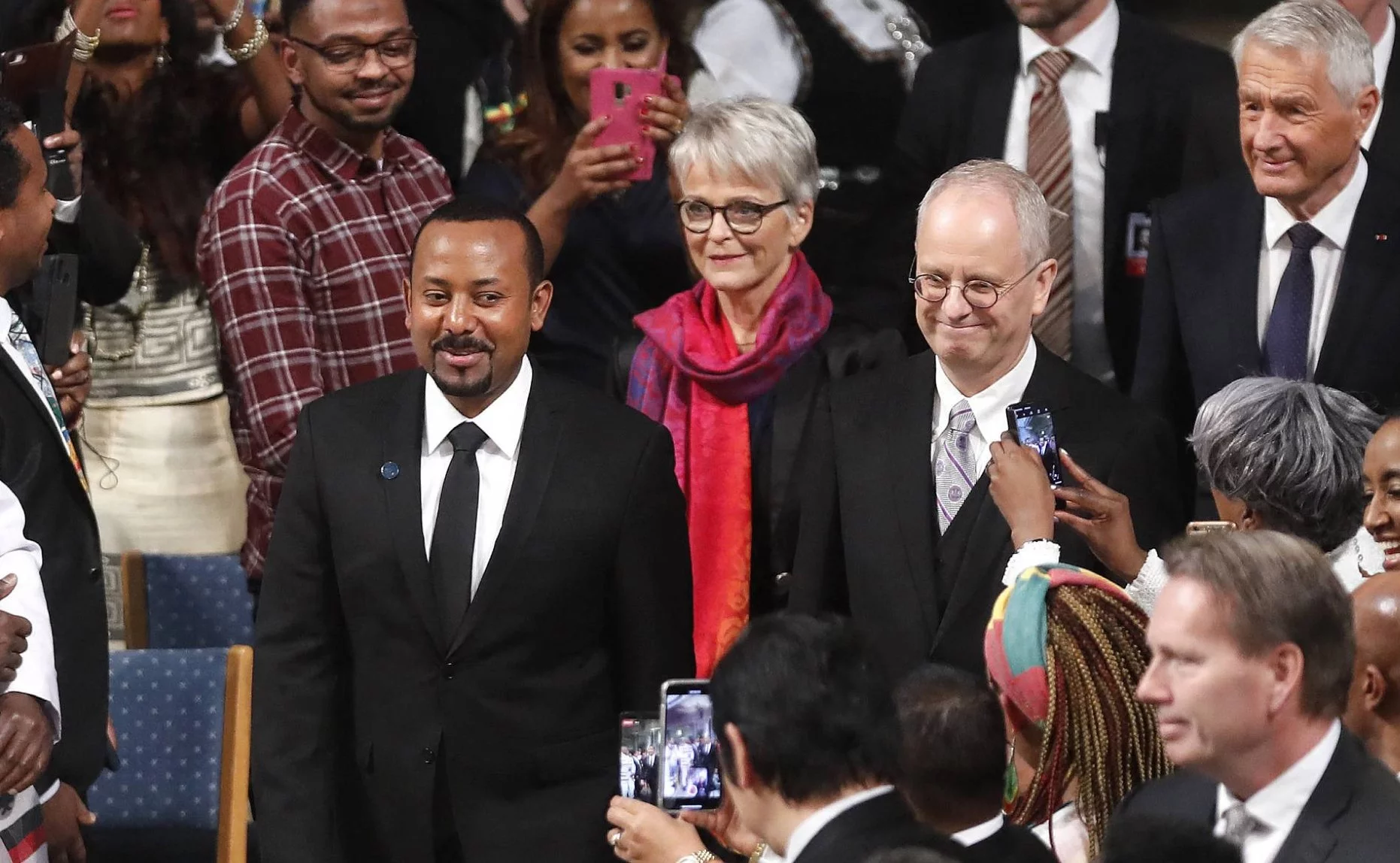 Premier Etiopii Abiy Ahmed Ali podczas ceremonii wręczenia Pokojowej Nagrody Nobla w Oslo (2019)