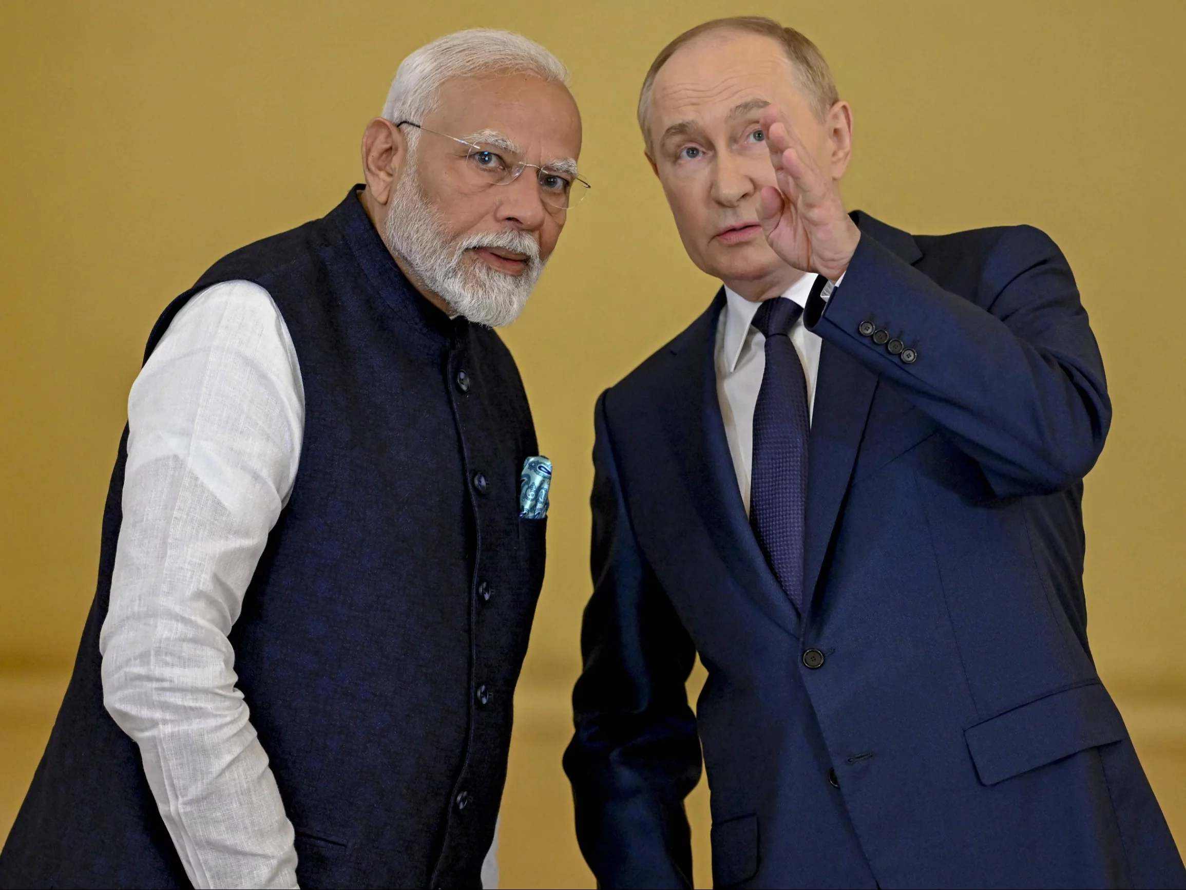 Narendra Modi i Władimir Putin