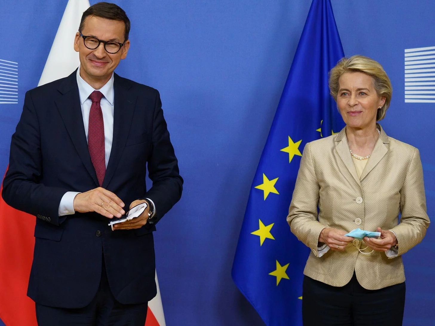 Ursula von der Leyen i Mateusz Morawiecki