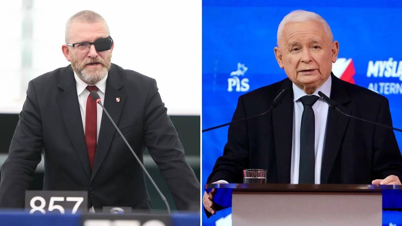 Grzegorz Braun i Jarosław Kaczyński