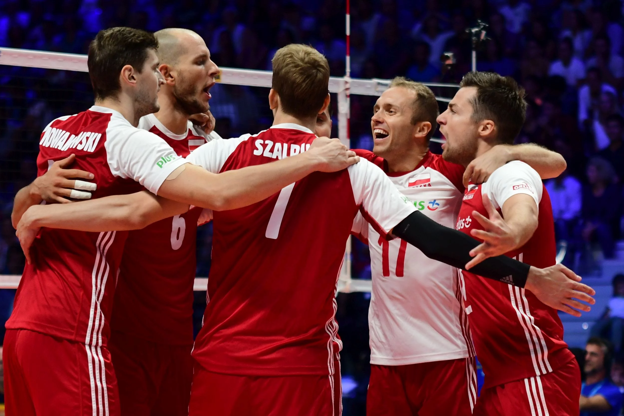 Polska drużyna podczas meczu z Włochami