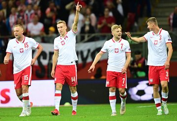 Polacy w meczu z Albanią