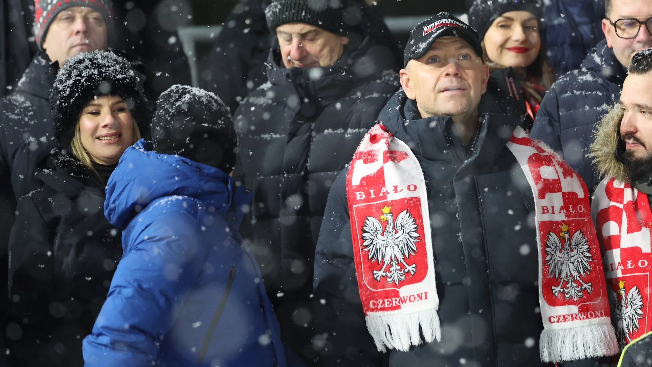 Karol Nawrocki i Marta Nawrocka podczas zawodów Pucharu Świata w skokach narciarskich w Zakopanem