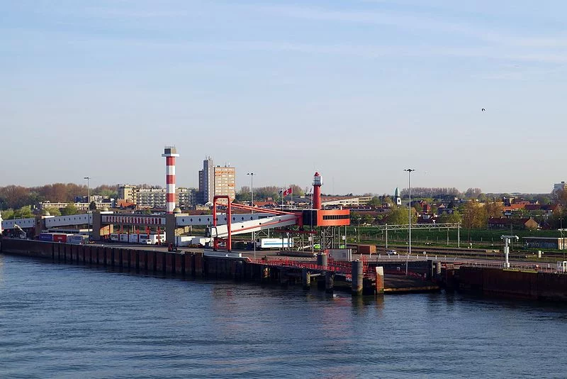 Widok portu w Hoek van Holland