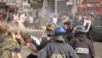 Policja użyła gazu łzawiącego w Lille