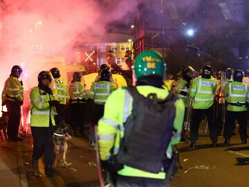 Policja w Birmingham podczas meczu Aston Villa – Legia Warszawa