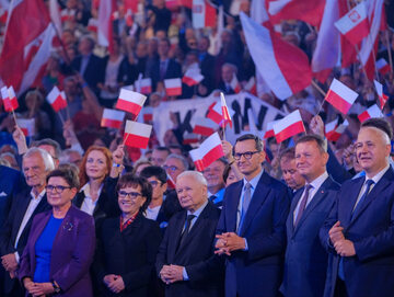 Politycy PiS na konwencji w Katowicach