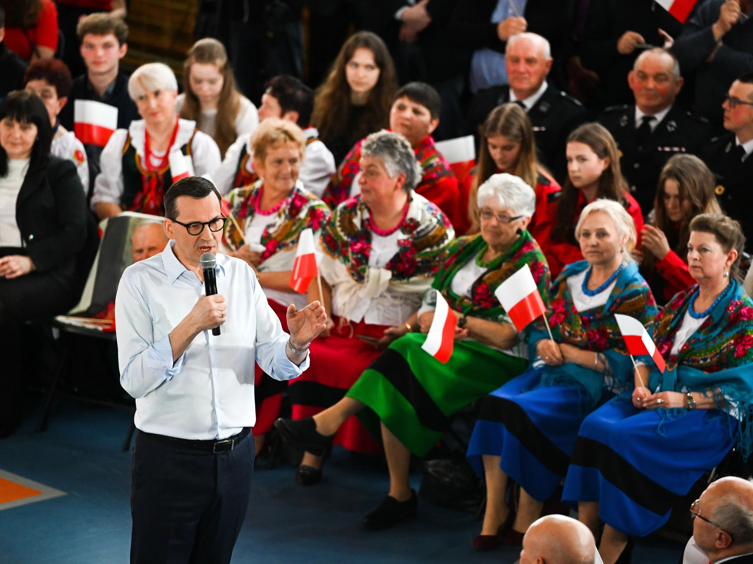 Mateusz Morawiecki na spotkaniu w Jaśle