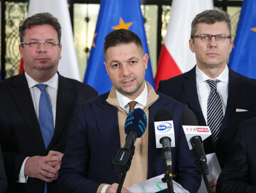 Politycy Suwerennej Polski: Michał Wójcik, Patryk Jaki i Marcin Warchoł