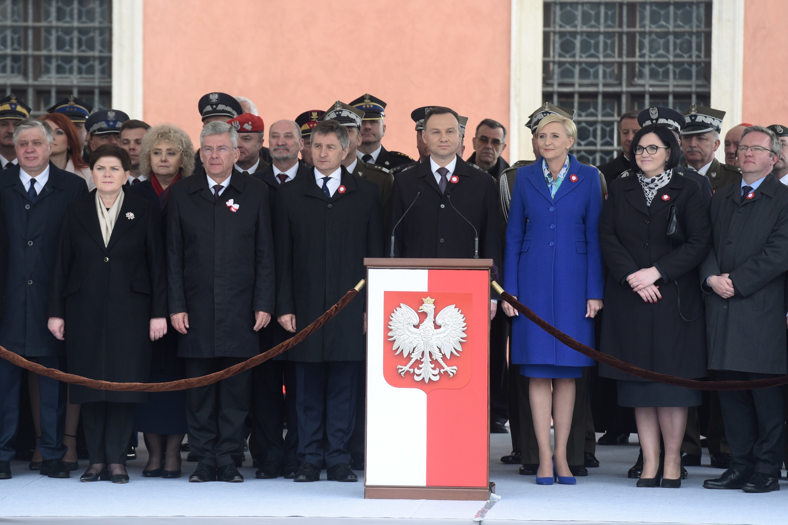 Politycy w trakcie obchodów rocznicy uchwalenia Konstytucji 3 maja