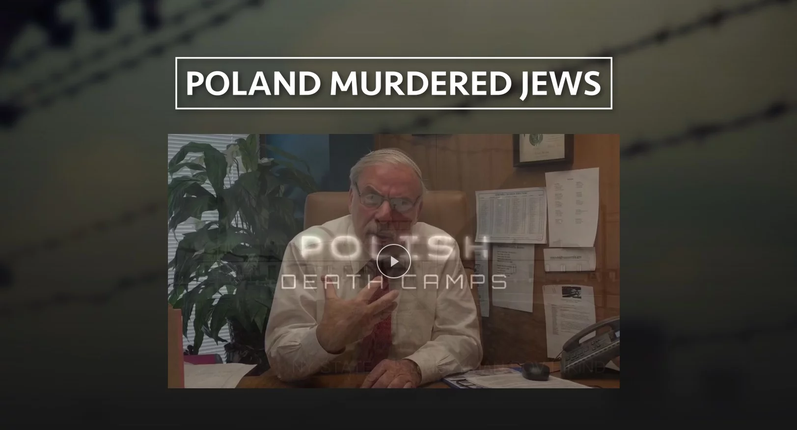 Screenshot strony "Poland murdered Jews"