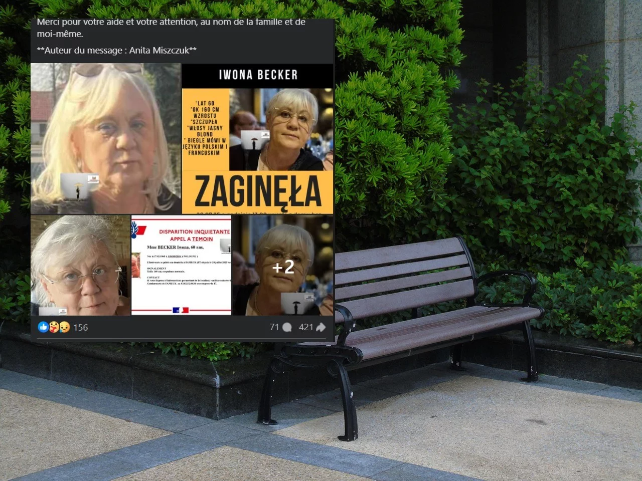 Iwona Becker zaginęła we Francji