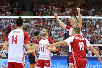 Polscy siatkarze w meczu z Tunezją
