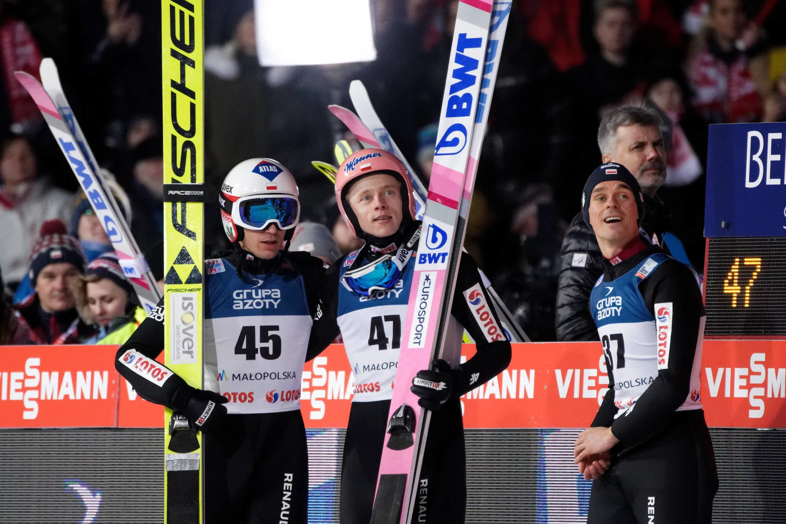 Kamil Stoch, Dawid Kubacki i Piotr Żyła