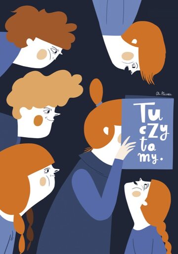 Polska ilustracja dla dzieci (wystawa w Zachęcie „Tu czy tam?”) – plakat Oli Płocińskiej