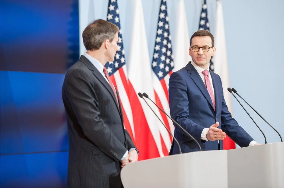 Ambasador Paul W. Jones i premier Mateusz Morawiecki