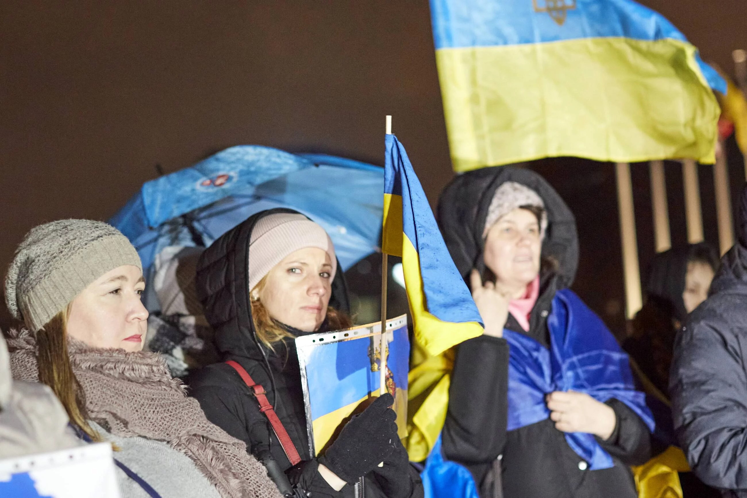 Manifestacja solidarności z mieszkańcami Ukrainy