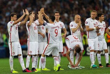 Polska reprezentacja po meczu z Portugalią