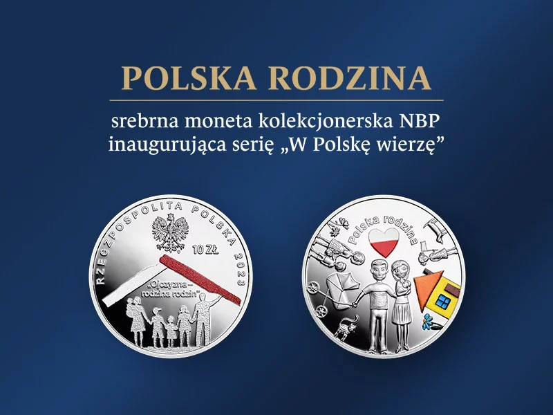 „Polska rodzina” – nowa srebrna moneta kolekcjonerska NBP