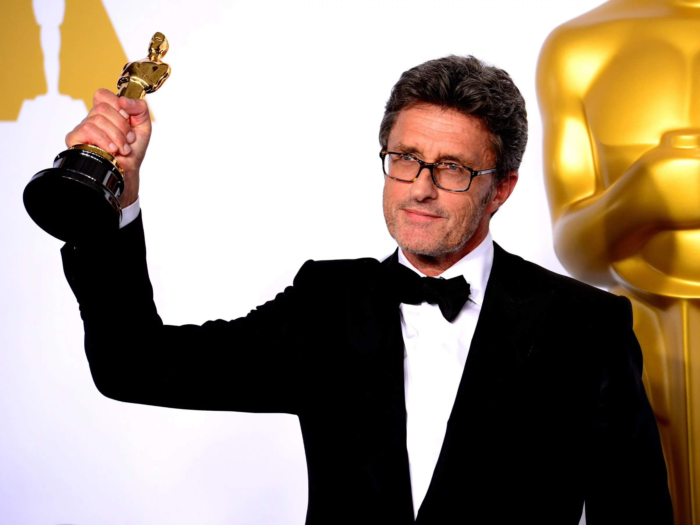 Paweł Pawlikowski z Oscarem w 2015 roku