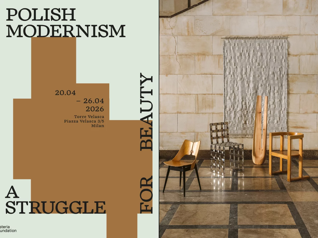Wystawa „Polski modernizm. Walka o piękno” prezentowana będzie na 16. piętrze mediolańskiej Torre Velasca podczas Milan Design Week 2026