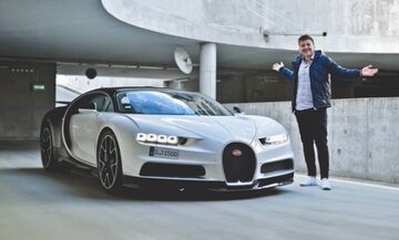 Polski YouTuber jeździł Bugatti Chironem