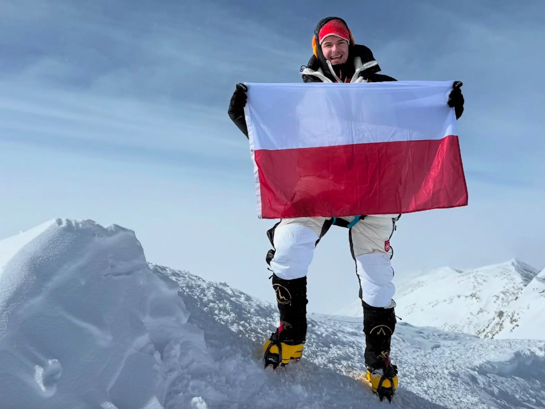 Jakub „Patec” Patecki na szczycie Mount Vinson