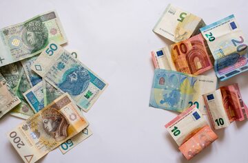 Polski złoty i euro, zdj. ilustracyjne