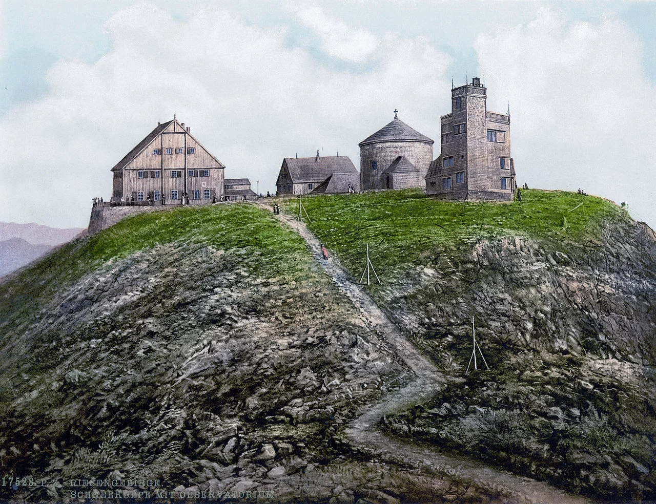 Budynek starego obserwatorium na Śnieżce około roku 1900