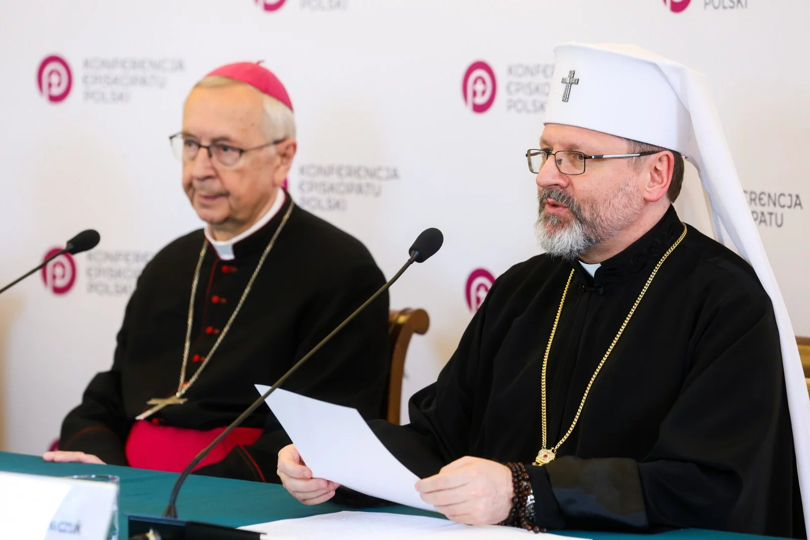 Abp Stanisław Gądecki (po lewej) i abp Światosław Szewczuk