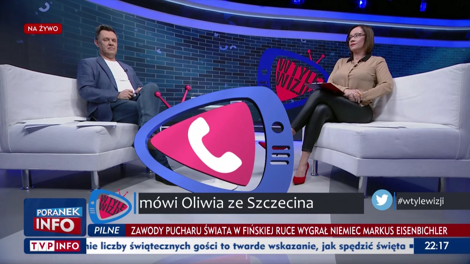 Kadr z programu „W tyle wizji”