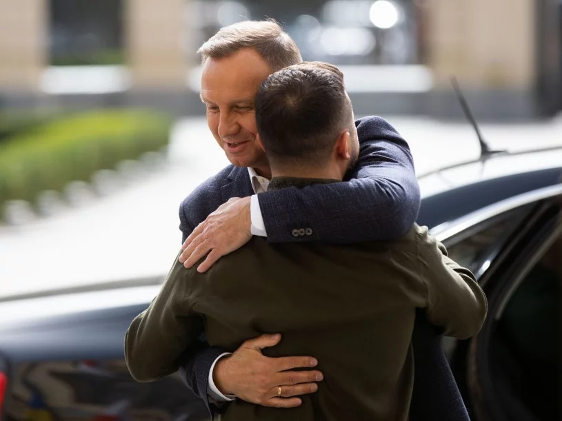 Andrzej Duda i Wołodymyr Zełenski