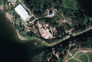 Posiadłość Aliny Kabajewej widziana z satelity